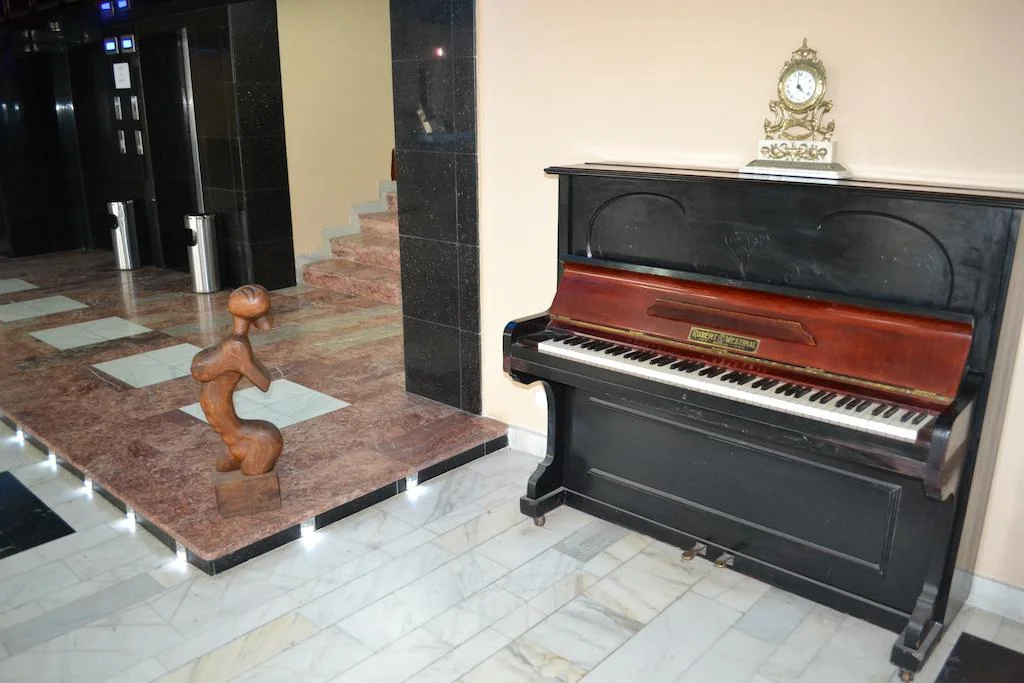 Lobby with piano